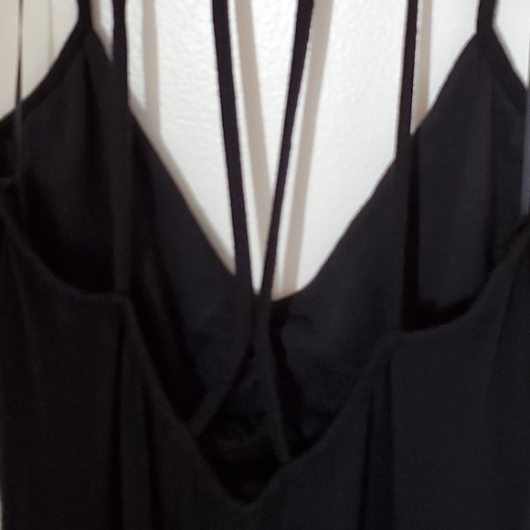 Fabletics Long Black Evelyln Strappy Maxi Dress - Picture 7 of 9